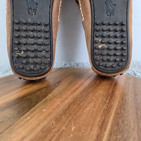 Polo Ralph Lauren Wyndings Brown Leather Daily DRV Driving Moc Loafer Men 11 D - Picture 12 of 14